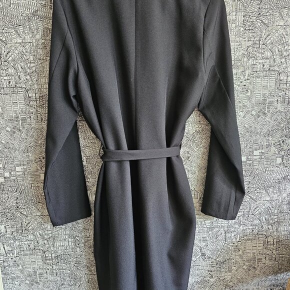 Black Vero Moda Belted Wrap Coat - Picture 2 of 4